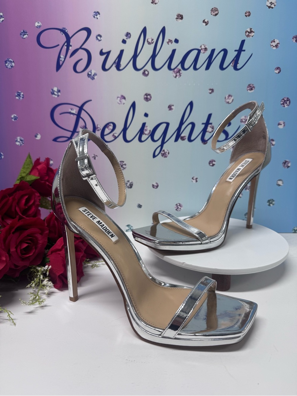 🩶NWOB SM SILVER ULTRA HIGH HEELS